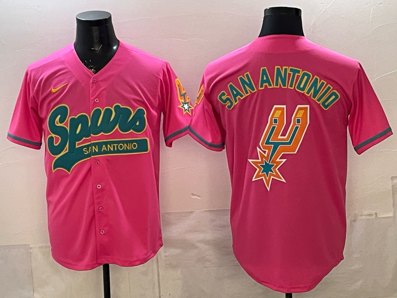 Men San Antonio Spurs Blank Pink Nike 2026 NBA Jersey 0408001->->NBA Jersey